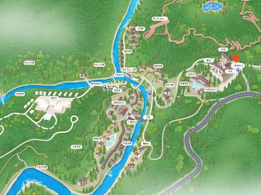 丰都结合景区手绘地图智慧导览和720全景技术，可以让景区更加“动”起来，为游客提供更加身临其境的导览体验。
